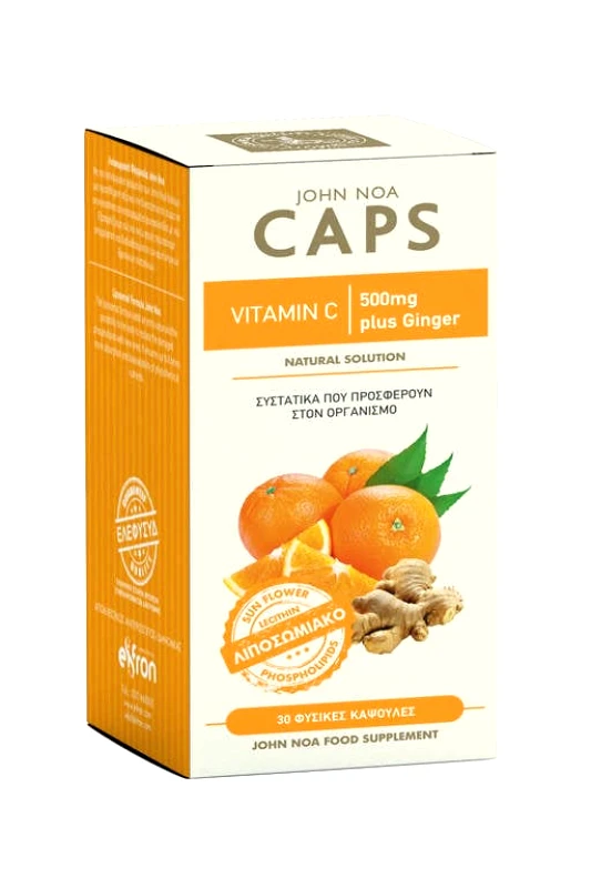 John Noa John Noa Caps Βιταμίνη C 500mg Plus Ginger 30 Κάψουλες