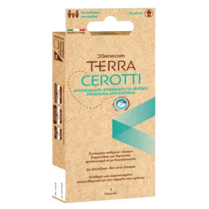 Genecom Genecom Terra Αυτοκόλλητα Επιθέματα για Φυσική Προστασία από τα Έντομα 36 Επιθέματα