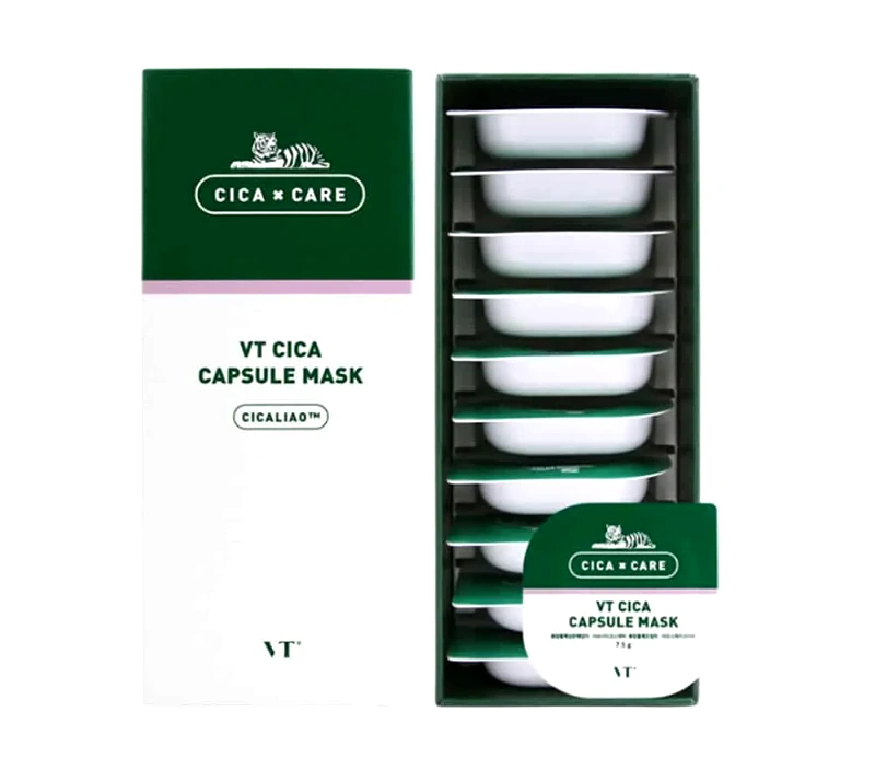 VT Cosmetics VT Cosmetics CICA Capsule Mask - Κάψουλες Αργίλου για Βαθύ Καθαρισμό και Ενυδάτωση 10τμχ