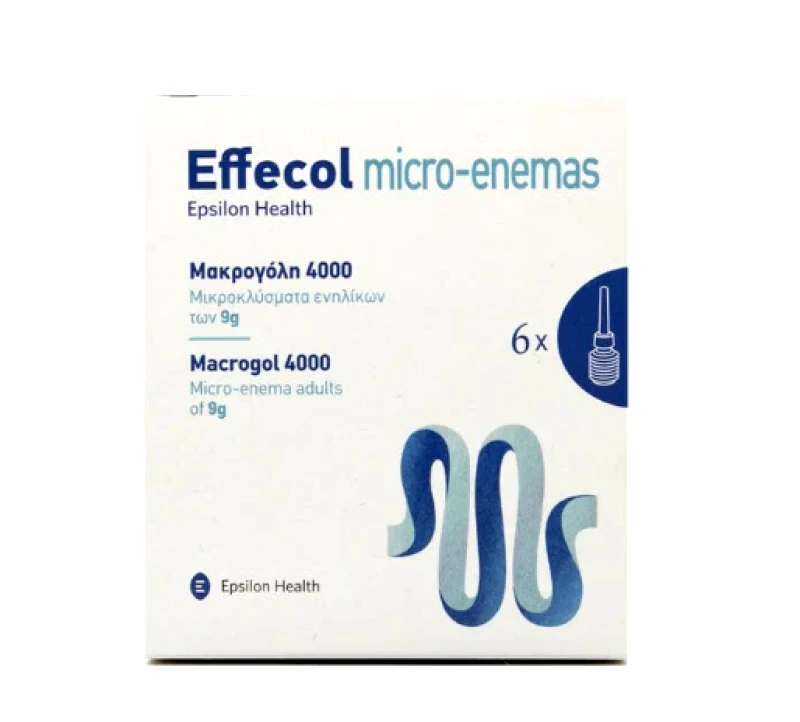 Epsilon Health Epsilon Health Effecol Micro-Enemas Macrogol 4000 Μικροκλύσματα Ενηλίκων 6 x 9g