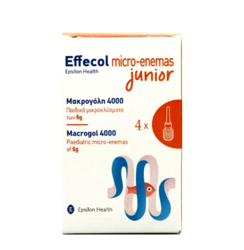 Epsilon Health Effecol Micro-Enemas Junior Macrogol 4000 Παιδικά Μικροκλύσματα 4 x 6 g