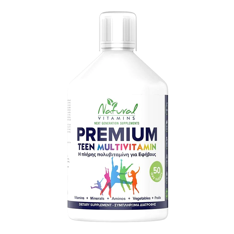 Natural Vitamins Natural Vitamins Prenium Teen Multivitamin Γεύση Πορτοκάλι 500ml