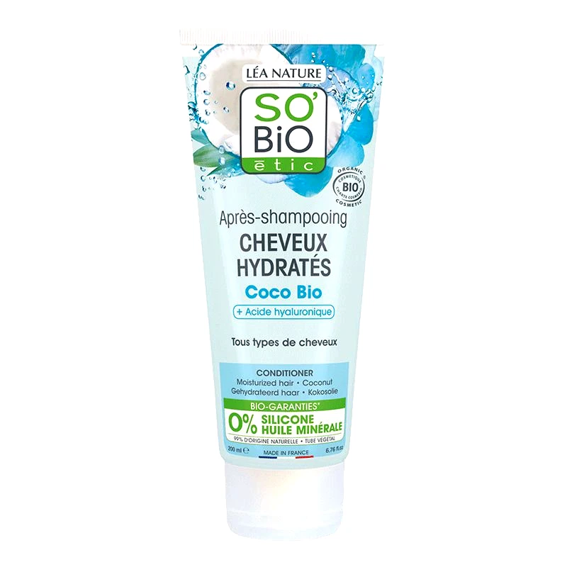 So Bio Sο'Βιο Etic Conditioner Ενυδάτωσης – Με βιολογική καρύδα & υαλουρονικό οξύ (Sulfate free) 200ml