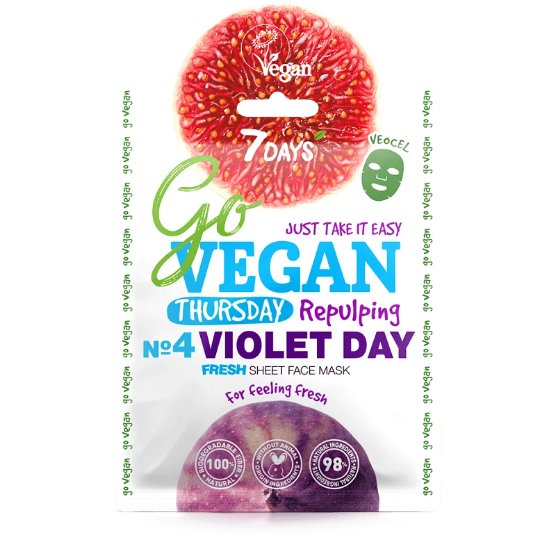 7days 7Days Go Vegan Violet Day Μάσκα Ομορφιάς Προσώπου 25gr