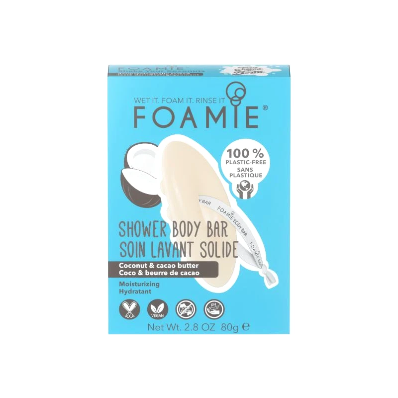 Foamie Foamie Shake Your Coconuts Shower Body Bar - Coconut & Cacao Butter 80g