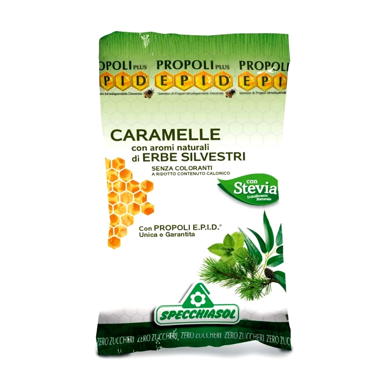 Specchiasol Specchiasol E.P.I.D. Καραμέλες Πρόπολη & Άγρια Βότανα 67g