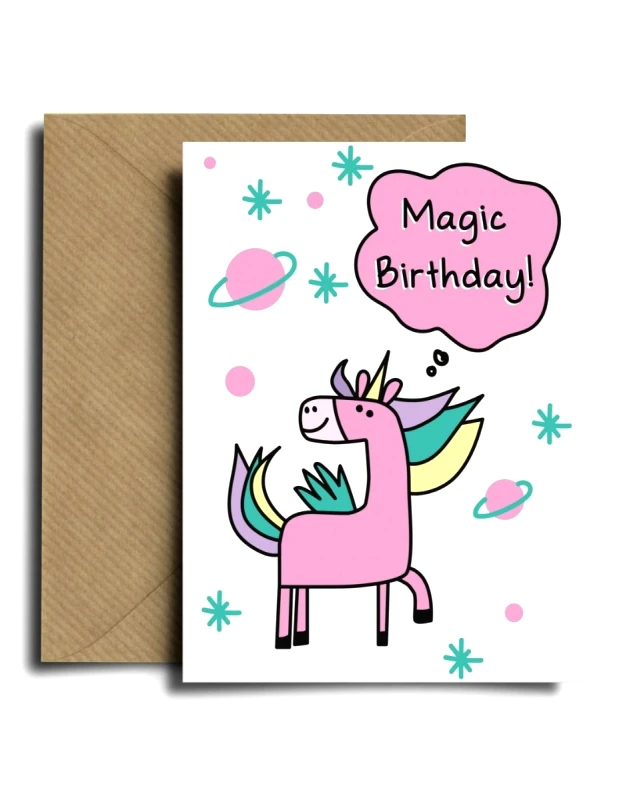 Spread The Magic Spread The Magic Ευχετήρια Κάρτα Birthday Unicorn