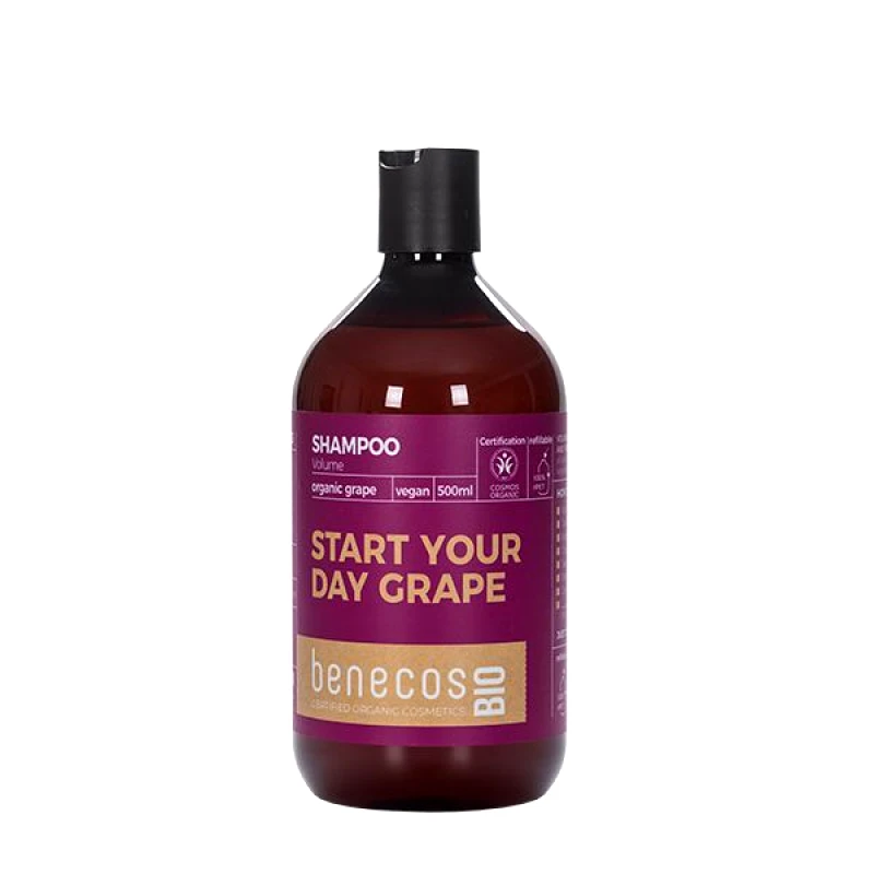 Benecos Benecos Start Your Day Grape - Σαμπουάν Για Όγκο Με Βιολογικό Σταφύλι 500ml