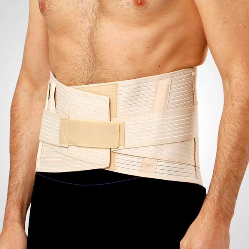 Aurafix Aurafix AO-60 Ελαστική Ζώνη Μέσης με Μπανέλες και Δέστρες Μπεζ (X-LARGE 105-115 cm) 26cm