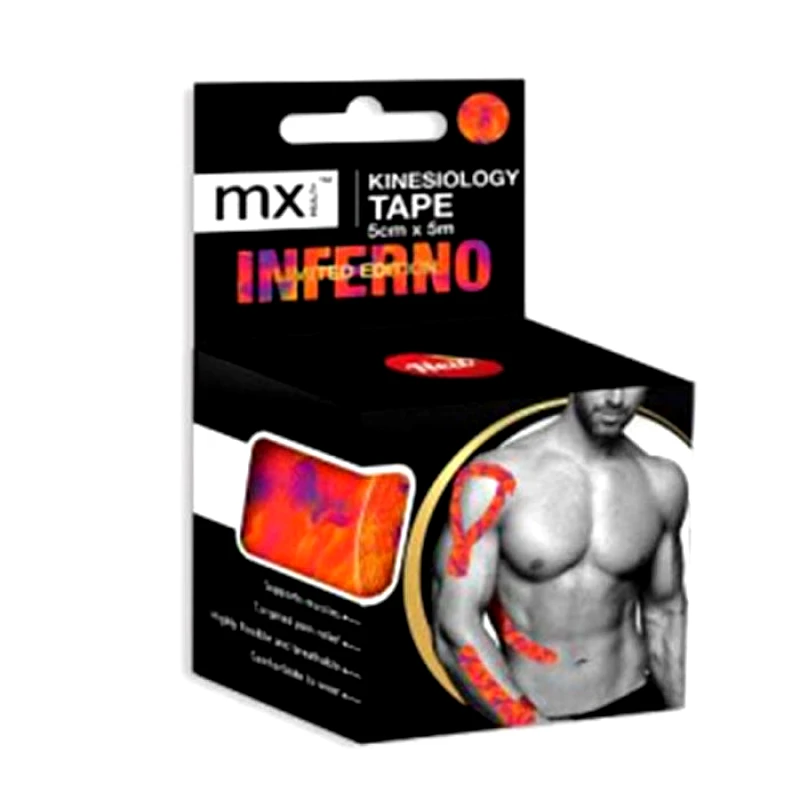 Mx health Mx Kinesiology Tape Επίδεσμος Κινησιοθεραπείας 5cmx5m Inferno Medinox MX79138