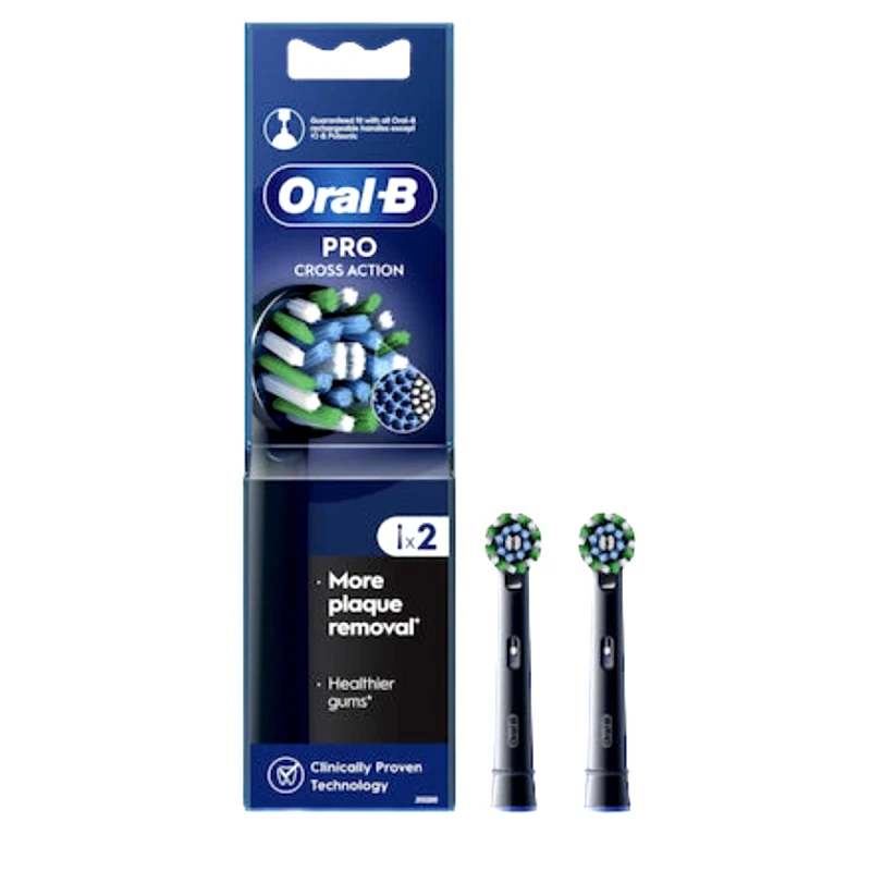 Oral-B Oral-B Cross Action Black Edition Ανταλλακτικές Κεφαλές, 2τμχ