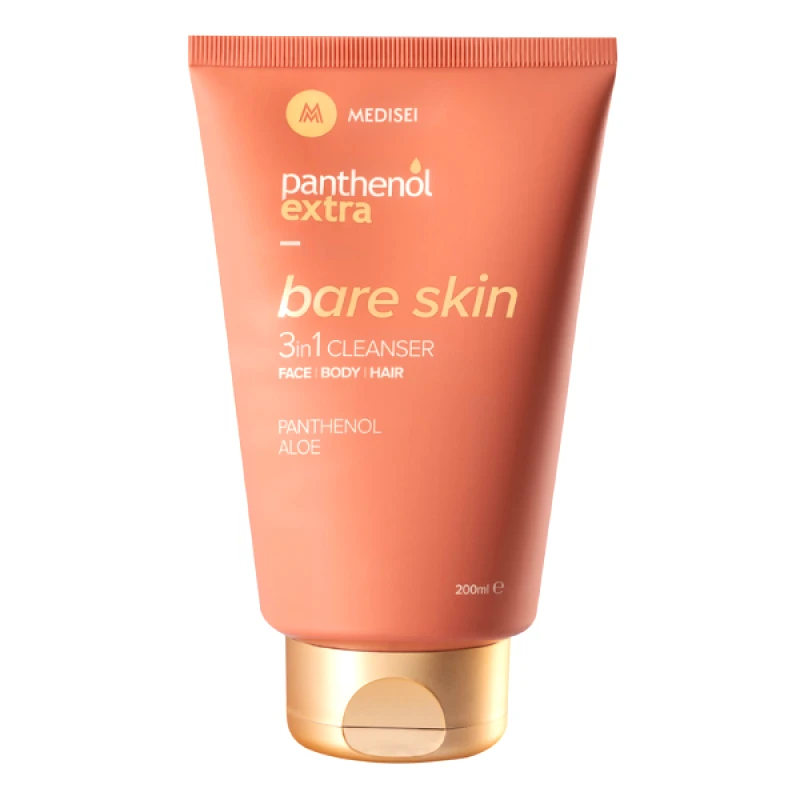 Medisei Medisei Panthenol Bare Skin 3 in 1 Cleanser Face, Body, Hair Καθαριστικό για Πρόσωπο, Σώμα & Μαλλιά, 200ml