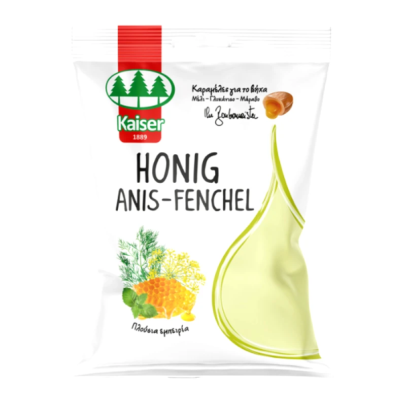 Medisei Kaiser Καραμέλες Honig Anis-Fenchel (Γλυκάνισος - Μέλι - Μάραθος) 90g