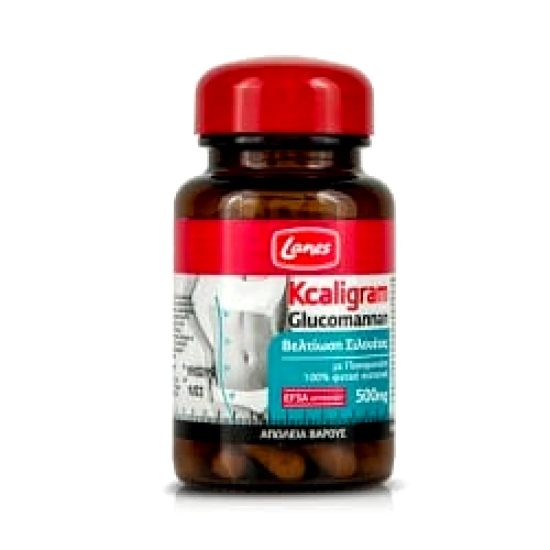 Lanes Lanes Kcaligram Glucomannan 500mg 60 κάψουλες