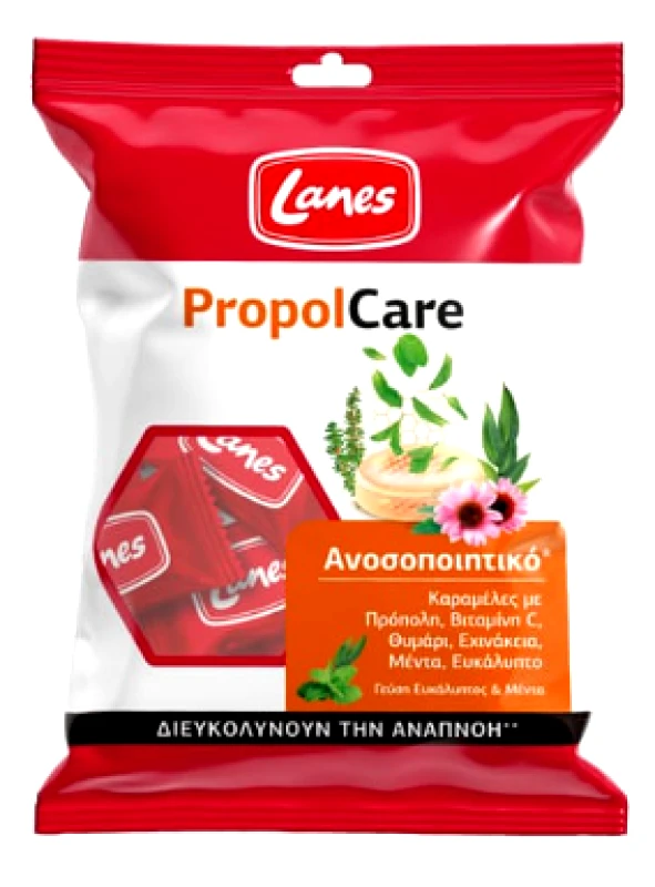 Lanes Lanes PropolCare Καραμέλες Ευκάλυπτος & Μέντα 54gr