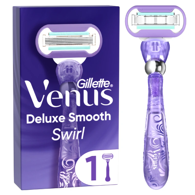 Gillette Gillette Venus Deluxe Smooth Swirl Γυναικείο Ξυραφάκι & 1 Ανταλλακτική Κεφαλή, 1τμχ