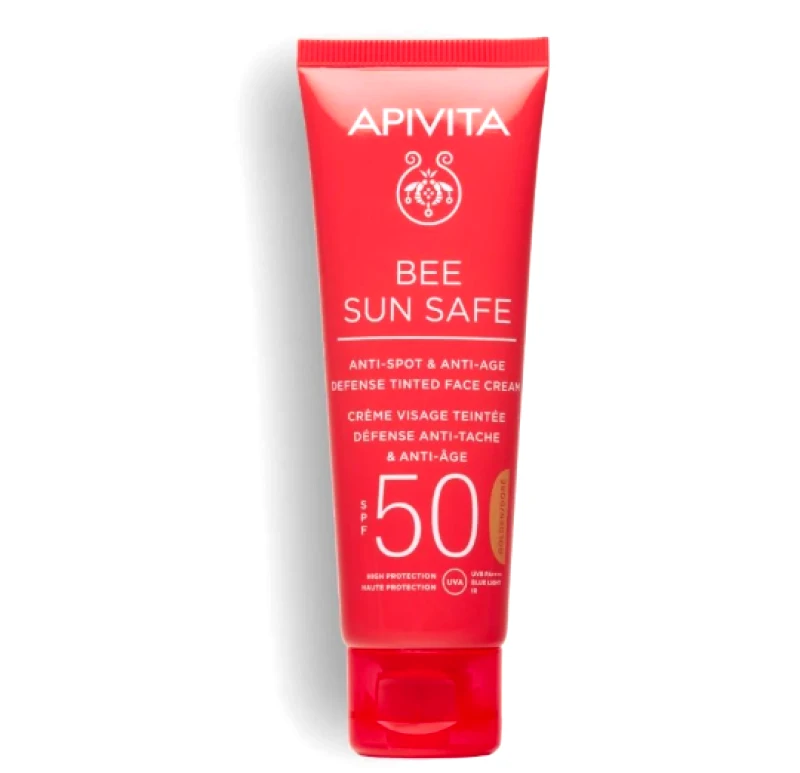 Apivita Apivita Bee Sun Safe Κρέμα Προσώπου Κατά Tων Πανάδων Και Tων Ρυτίδων Mε Χρώμα Golden SPF50 50ml