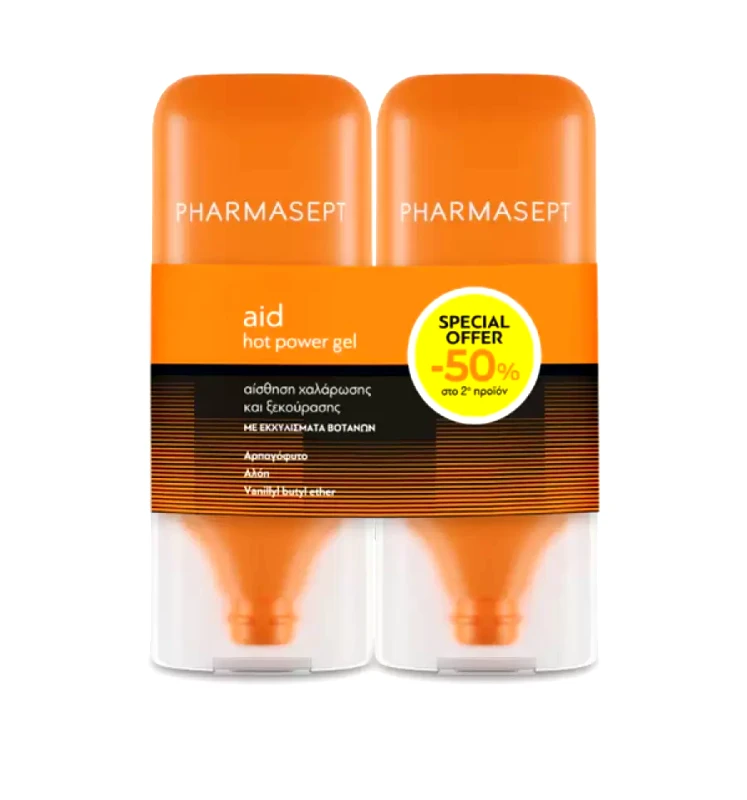 Pharmasept Pharmasept Promo Hot Power Gel Θερμαντικό Τζελ για Ανακούφιση Μυϊκών Πόνων, 2x100ml