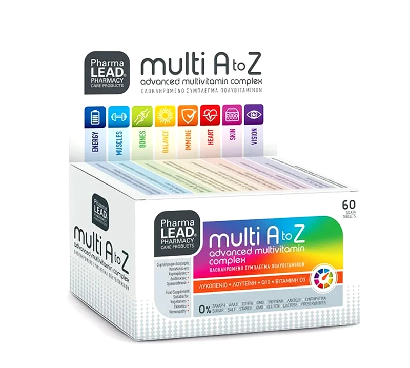 Vitorgan Pharmalead Multi A to Z Συμπλήρωμα Διατροφής Βιταμινών, Μετάλλων & Ιχνοστοιχείων 60 Δισκία