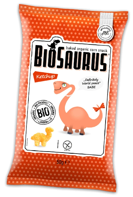 McLloyds McLloyd's Bio Vegan Γαριδάκια με Κέτσαπ Biosaurus 50g