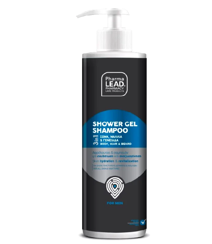 Vitorgan Pharmalead Men Shower Gel Shampoo 3in1 για Σώμα, Μαλλιά & Γενειάδα, 500ml