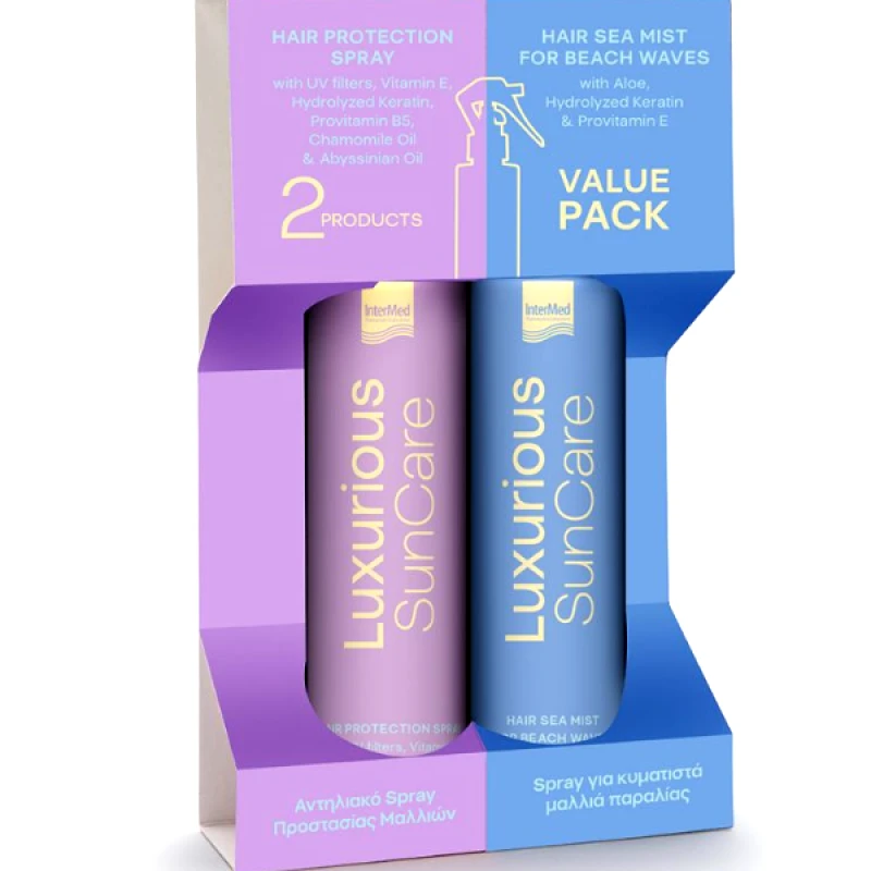 Intermed Intermed Luxurious SunCare Promo με Hair Protection Spray Αντηλιακό Μαλλιών, 200ml & Hair Sea Mist Spray για Κυματιστά Μαλλιά, 200ml