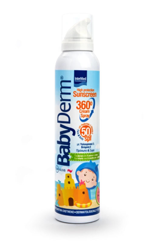 Intermed Intermed Babyderm Sunscreen 360° Cream Spray Βρεφικό Αντηλιακό Προσώπου & Σώματος 200ml