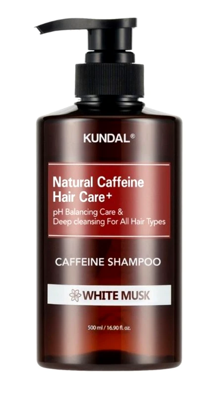 Kundal Kundal Natural Caffeine Hair Care+ Shampoo με Άρωμα White Musk, 500ml