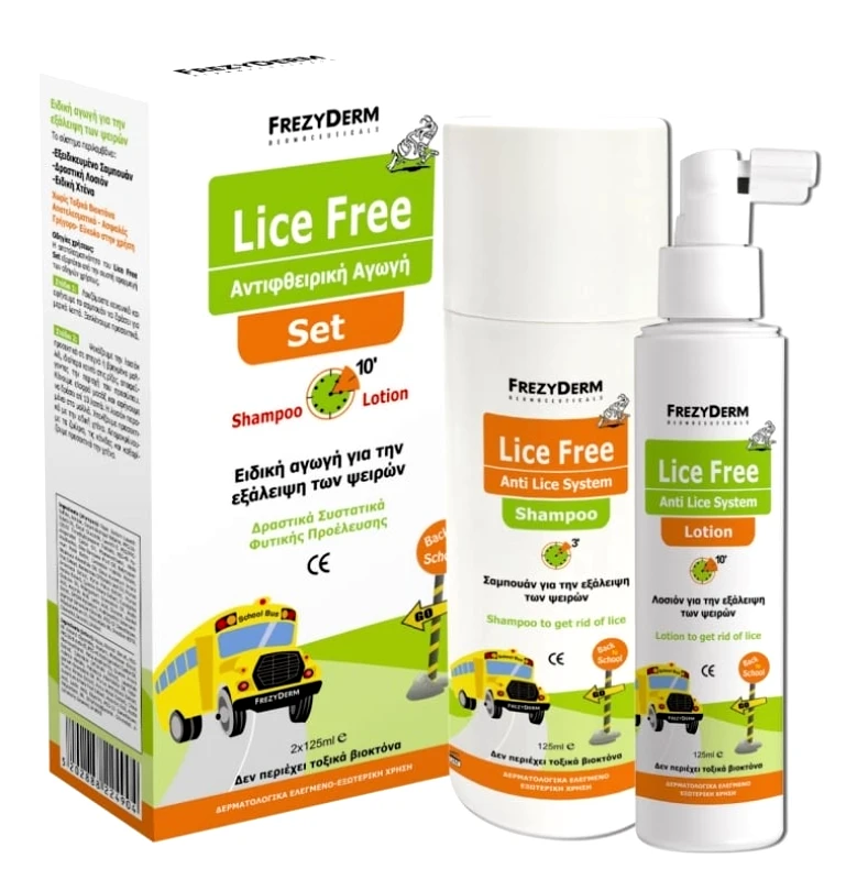 Frezyderm Frezyderm Lice Free Set (Shampoo + Lotion) 2x125ml