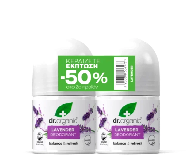Dr.Organic Dr.Organic Promo Lavender Deodorant Roll-on, 2x50ml