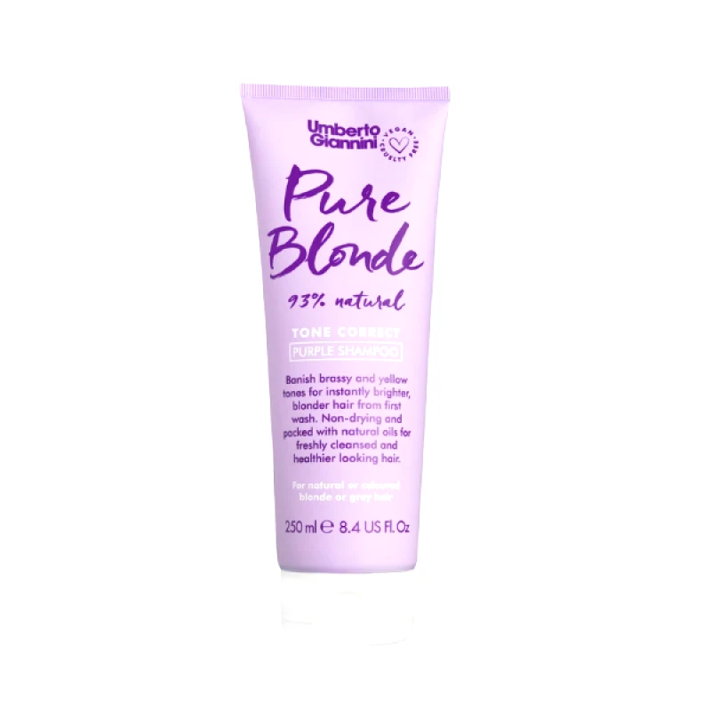 Umberto Giannini Umberto Giannini Pure Blonde 93% Natural Tone Correct Purple Shampoo Σαμπουάν για Ξανθά Μαλλιά, 250ml