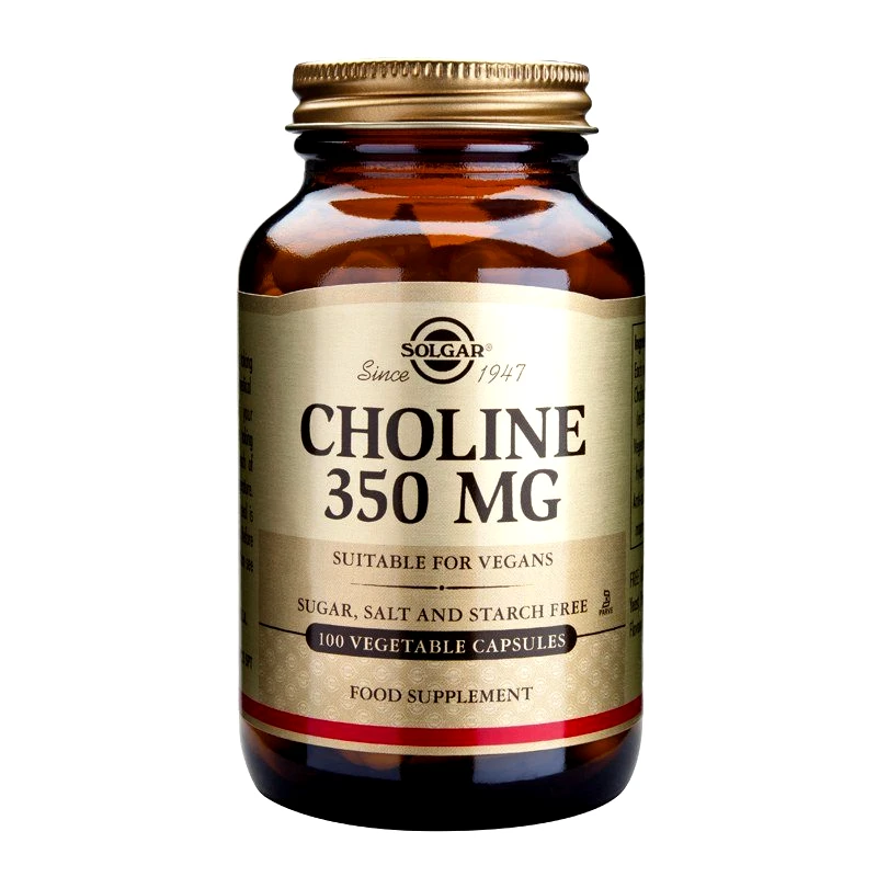 Solgar Solgar Choline 350mg (Χολίνη) 100 Φυτικές Κάψουλες