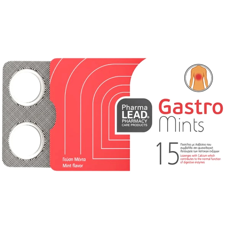 Vitorgan Pharmalead Gastro Mints, 15 Παστίλιες