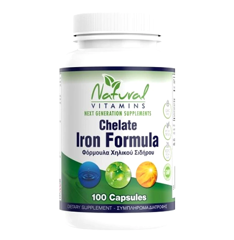 Natural Vitamins Natural Vitamins Φόρμουλα Χηλικού Σιδήρου 100 Κάψουλες