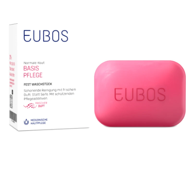Eubos Eubos Red Solid Washing Bar Στερεή Πλακά Καθαρισμού Προσώπου & Σώματος για Κανονικό Δέρμα, 125g