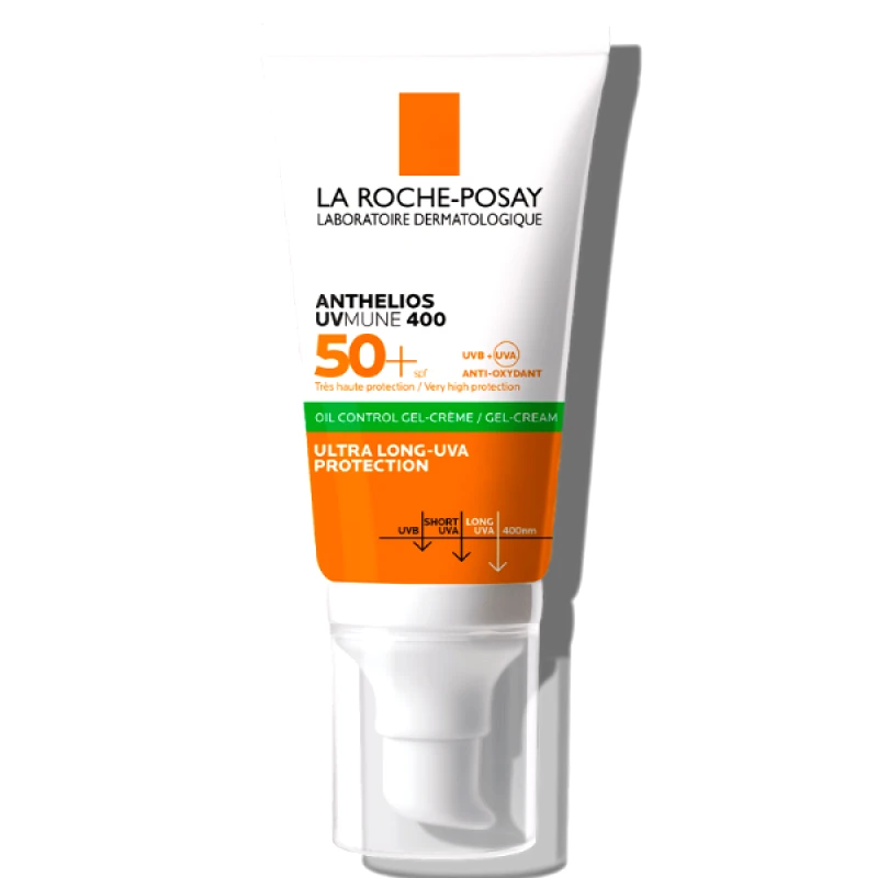 La Roche Posay La Roche Posay Anthelios UVMune 400 Oil Control Gel-Cream SPF50+, Αντηλιακή Κρέμα Προσώπου για Ματ Αποτέλεσμα 50ml