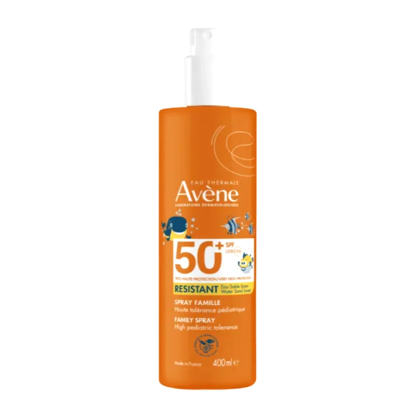 Avene Avene Resistant Family Spray Αντηλιακό Σπρέι Προσώπου & Σώματος για όλη την Οικογένεια SPF50+, 400ml