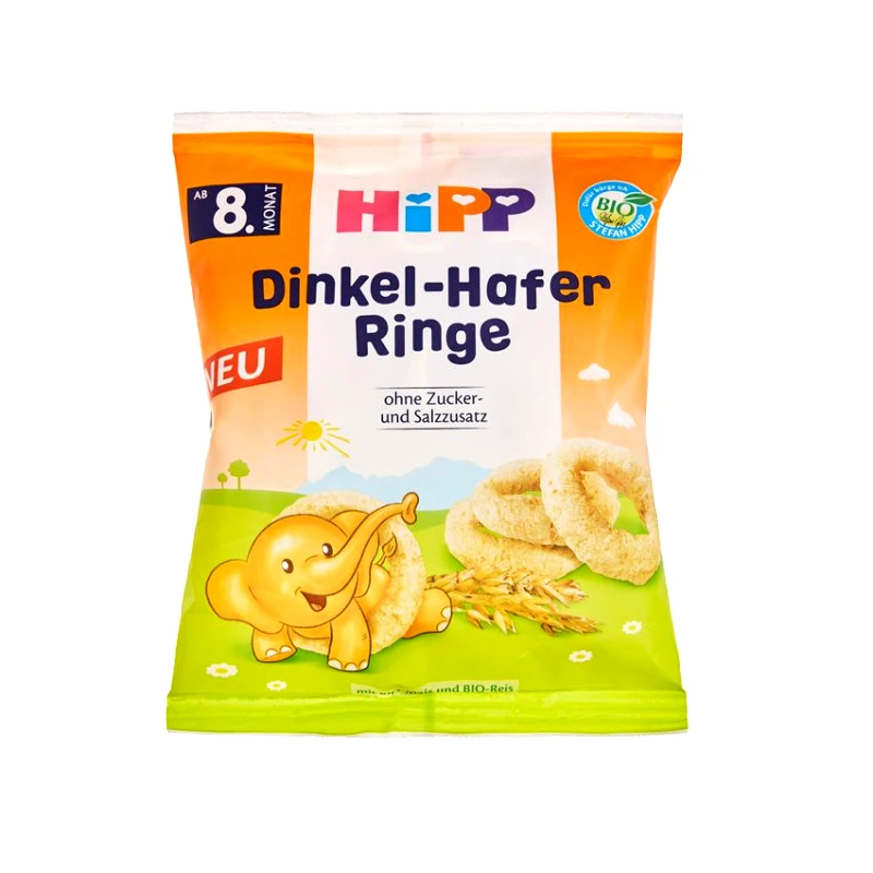 Hipp Hipp Δαχτυλίδια με Όλυρα και Βρώμη 30gr