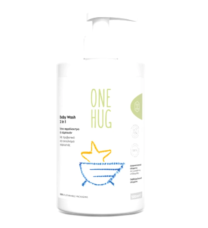 Vican One Hug Baby Wash 2in1 Ήπιο Aφρόλουτρο & Σαμπουάν, 500ml