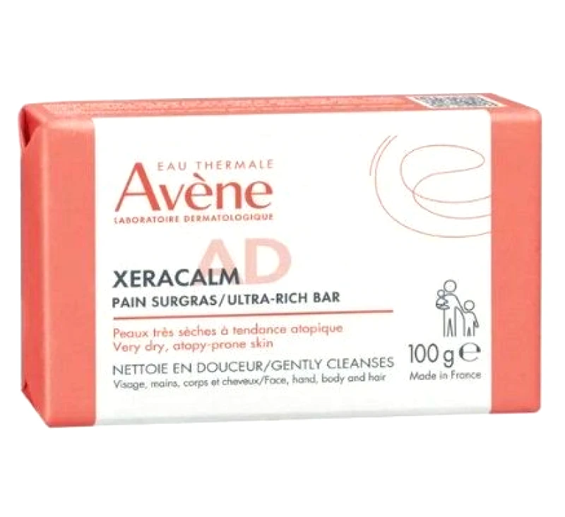 Avene Avene XeraCalm A.D Υπερλιπαντική Στερεή Πλάκα Καθαρισμού για Ατοπικό Έκζεμα και Κνησμό, 100g