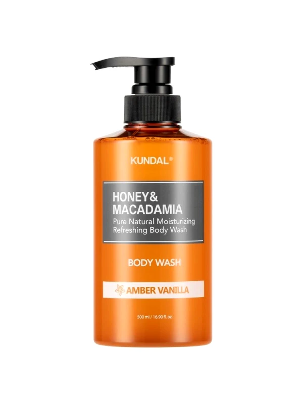 Kundal Kundal Honey & Macadamia Pure Body Wash Αφρόλουτρο με Άρωμα Amber Vanilla, 500ml