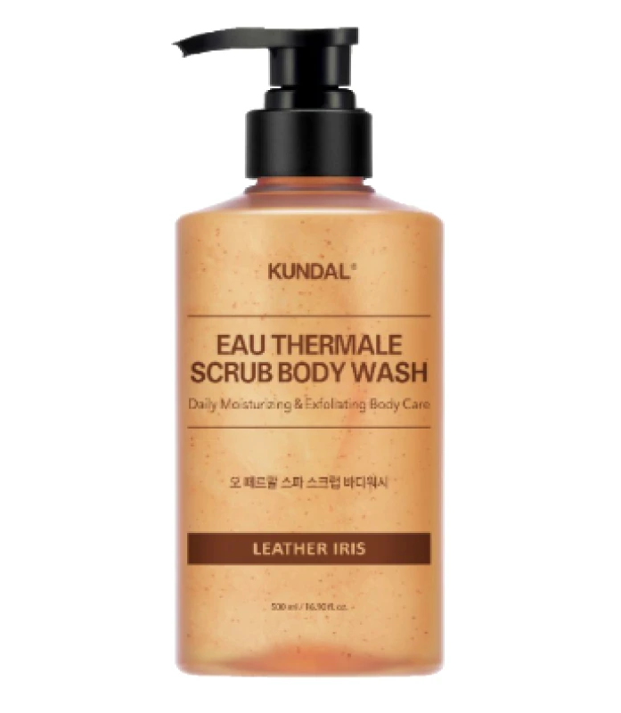 Kundal Kundal Scrub Body Wash Αφρόλουτρο & Απολέπιση με Άρωμα Leather Iris 500ml