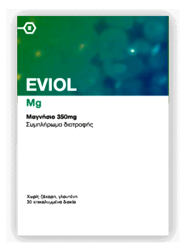 Eviol Eviol Mg Μαγνήσιο 350mg, 30 Επικαλυμμένα Δισκία