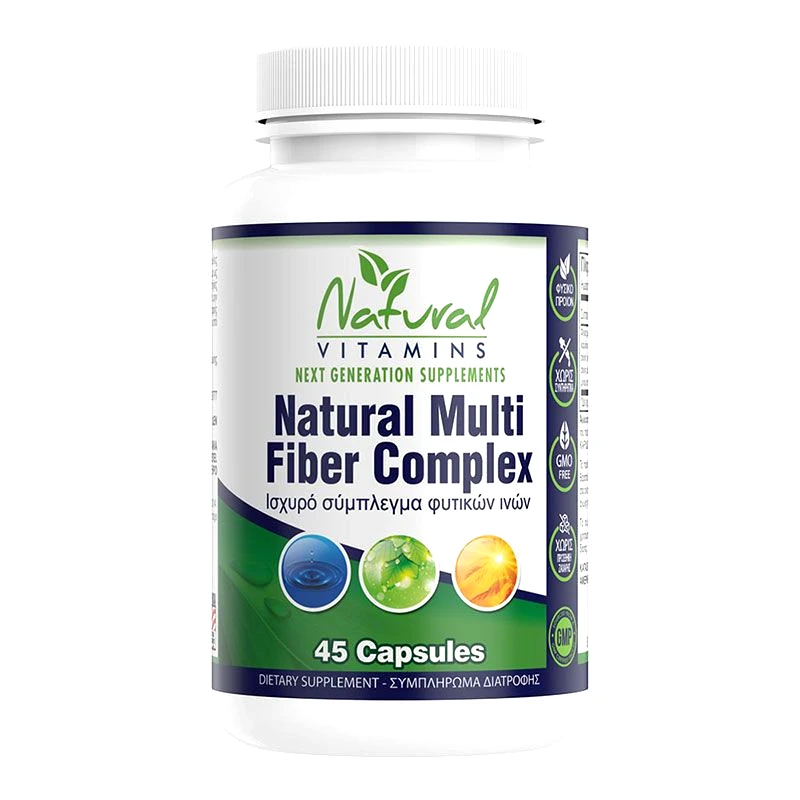 Natural Vitamins Natural Vitamins Natural Multi Fiber Complex - Ισχυρό Σύμπλεγμα Φυτικών Ινών 45 Κάψουλες