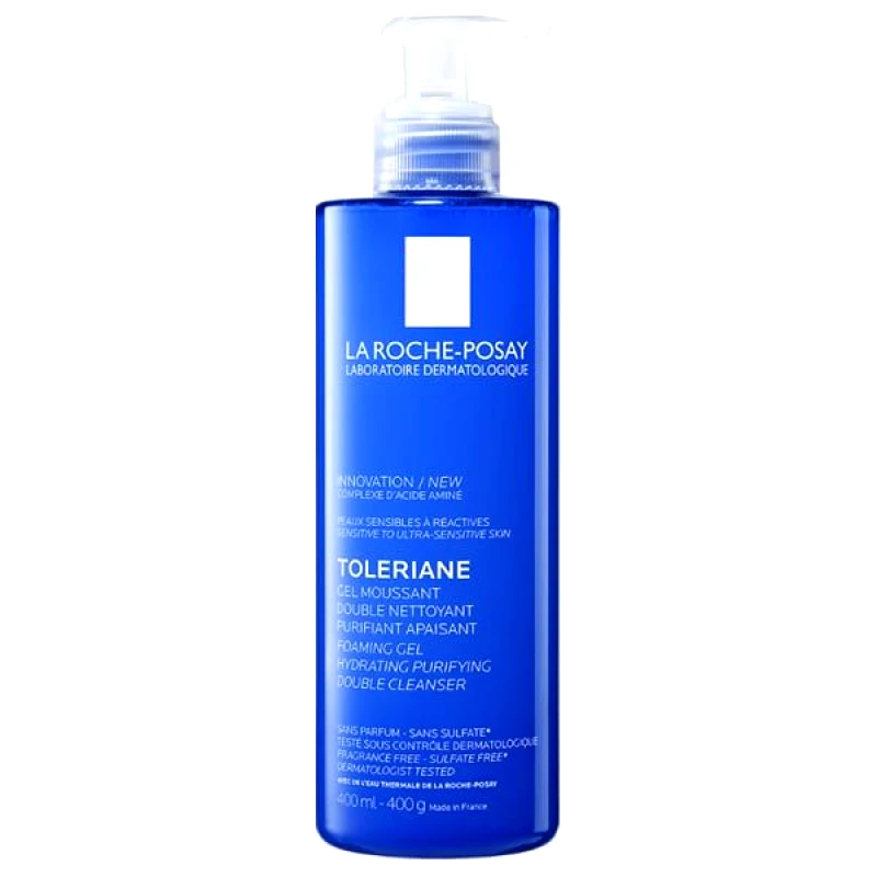 La Roche Posay La Roche-Posay Toleriane Double Cleanser Αφρώδες Gel Καθαρισμού Προσώπου Για Ευαίσθητο Δέρμα 400ml