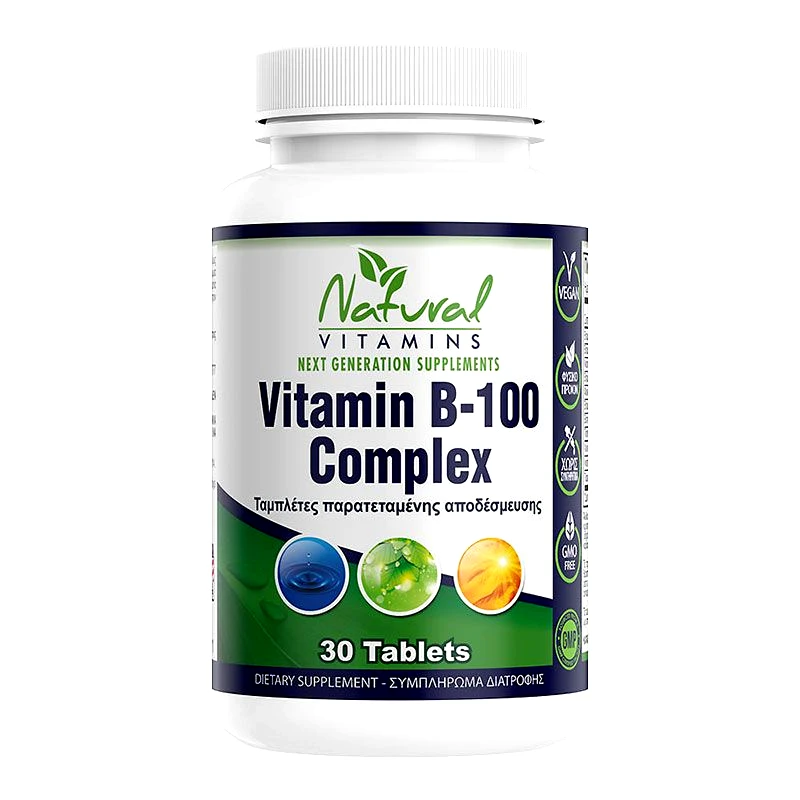 Natural Vitamins Natural Vitamins Vitamin B-100 Complex 30 Ταμπλέτες
