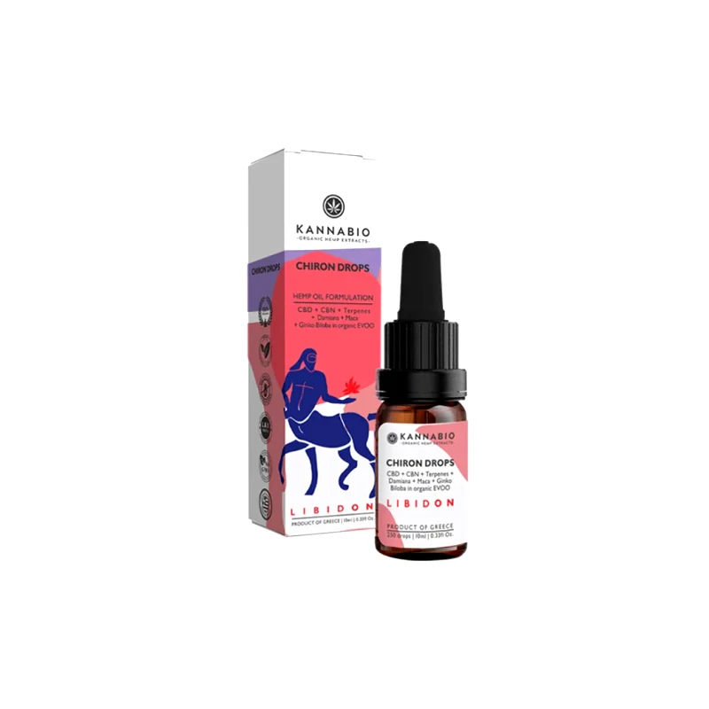 KANNABIO Chiron Drops LibidOn CBD+CBN+Terpenes+Adaptogens (750mg/10ml)