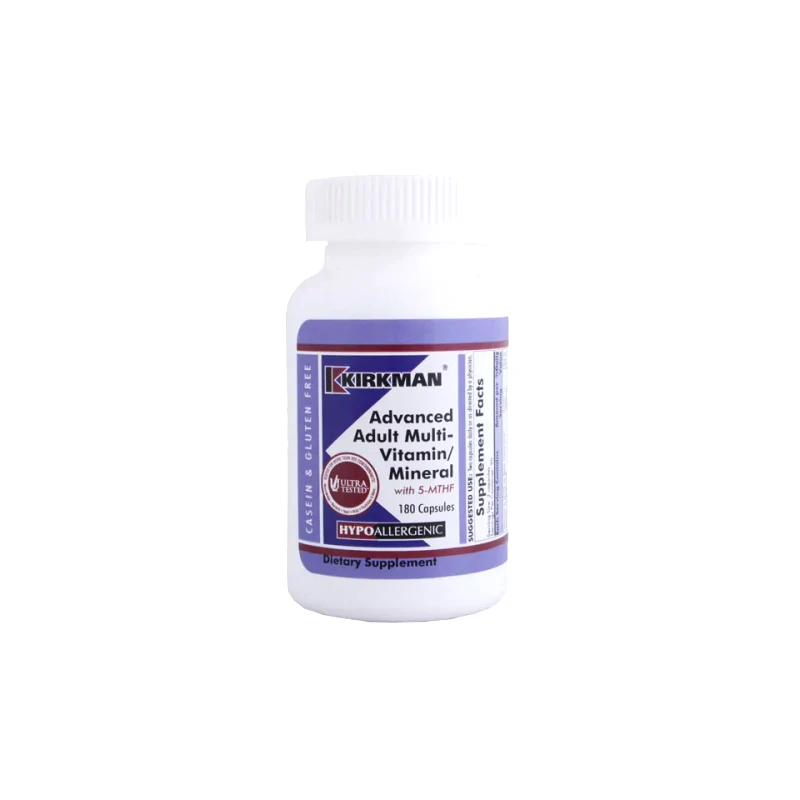 Kirkman Advanced Adult MultiVitamin/mineral with 5-mthf -180capsules