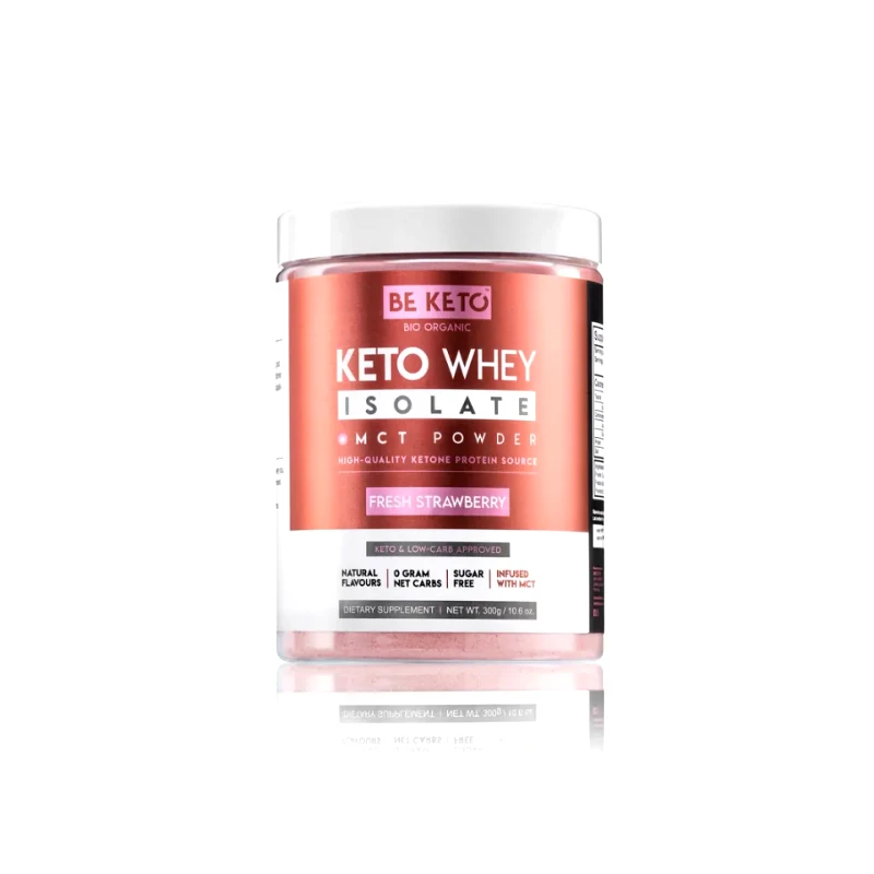 BEKETO Keto Whey Isolate + MCT -Fresh Strawberry -300g