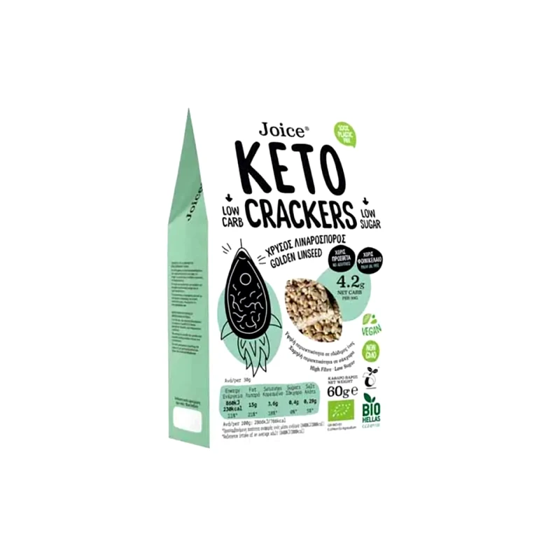 Joice Foods Keto Crackers Golden Linseed -60gr